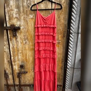 XL Coral Banana Republic Maxi Dress